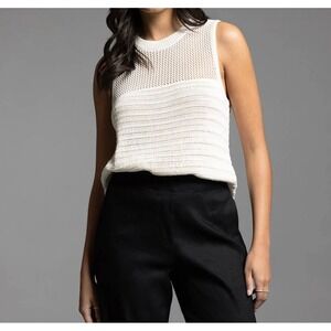 NWT Weekend Los Angles Sayra Knit Tank Top‎ Sleeveless XS Ivory Casual Cute